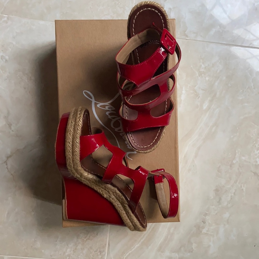 Christian Louboutin Red Sandals